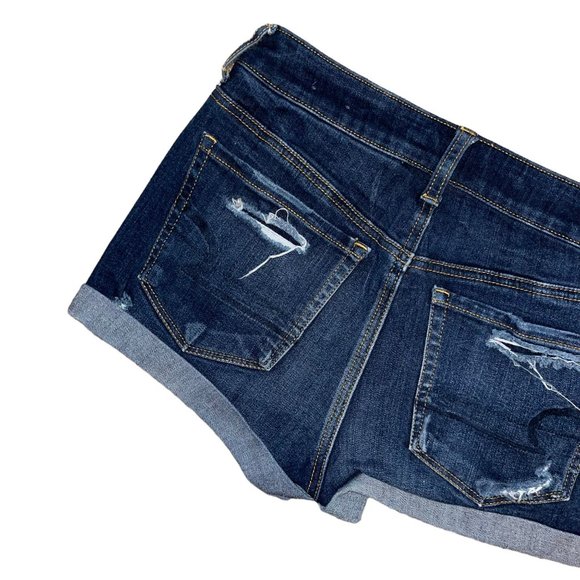 American Eagle Distressed Womens Shorts 4 HiRise Shortie 360 Super Stretch Booty - Picture 5 of 7